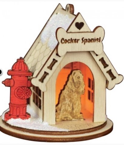 Ginger Cottages K9 Wooden Ornament - Cocker Spaniel